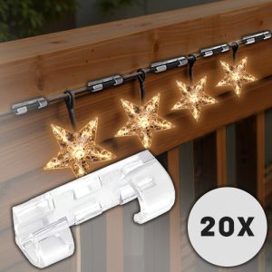 20x cleme autoadezive pentru montarea luminilor | CORDCLIP