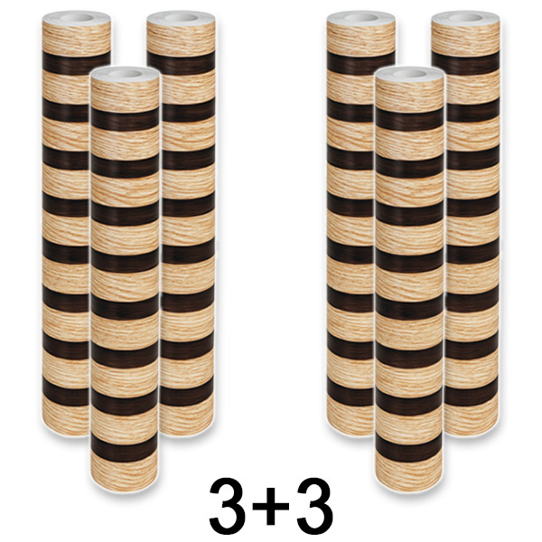 3x Autocolant pentru perete cu aspect de lemn natural | LINEWALL 1+1 GRATUIT