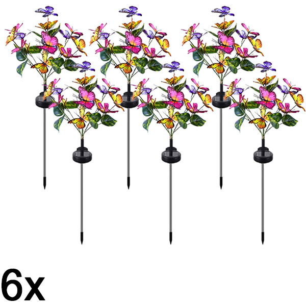 6x Lampă solară cu fluturi pentru exterior | FLUTIX