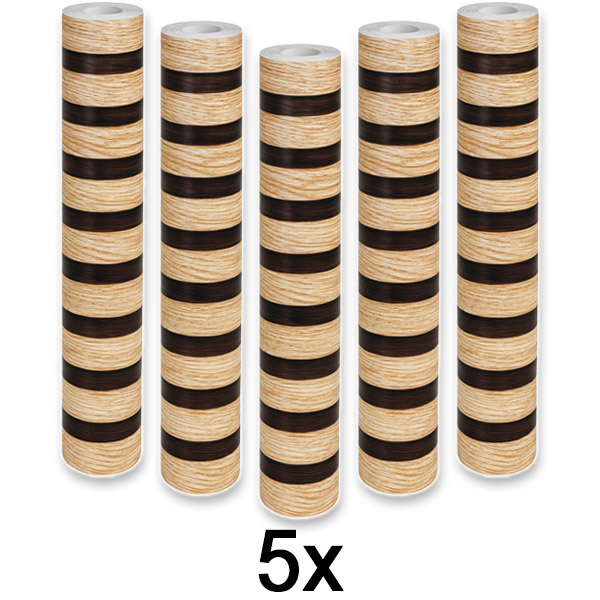 5x Autocolant elegant pentru perete cu aspect de lemn | LINEWALL