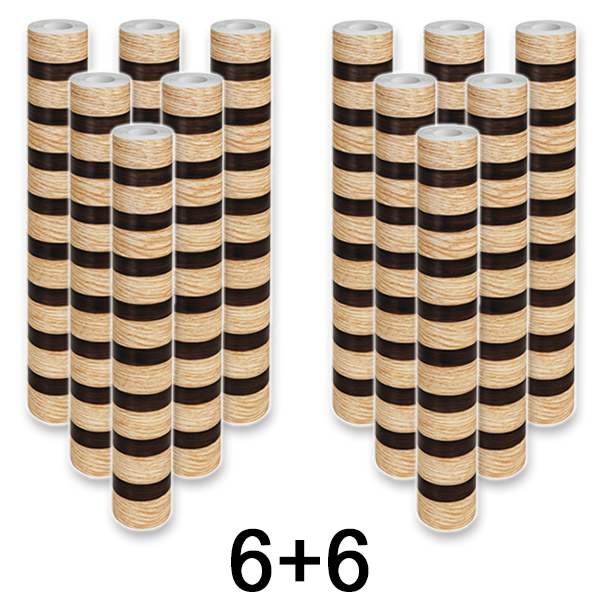 6x Autocolant pentru perete cu aspect de lemn natural | LINEWALL 1+1 GRATUIT